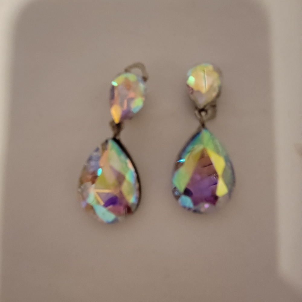 rhinestone clip on earrings